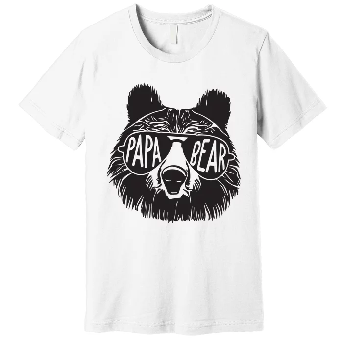 Papa Bear Fathers Day Gift Premium T-Shirt