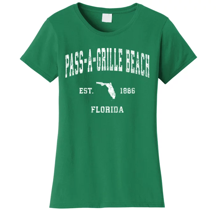 Passagrille Beach Florida Fl Vintage Athletic Women's T-Shirt