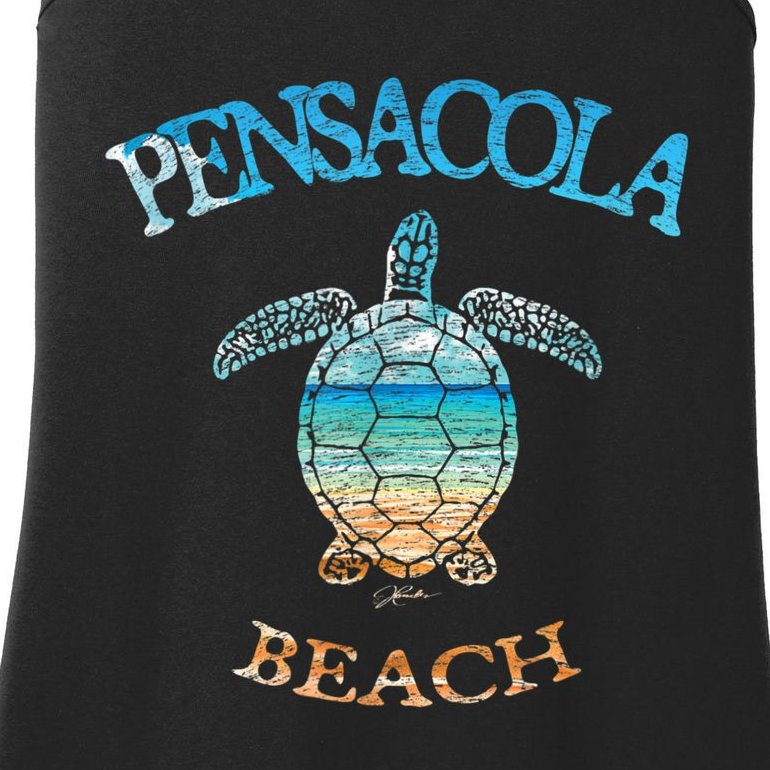Pensacola Beach, FL, Sea Turtle Ladies Essential Tank