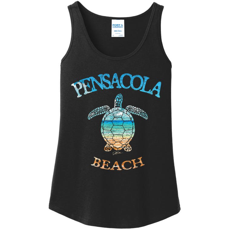 Pensacola Beach, FL, Sea Turtle Ladies Essential Tank