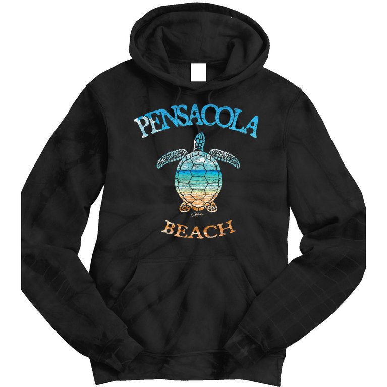 Pensacola Beach, FL, Sea Turtle Tie Dye Hoodie