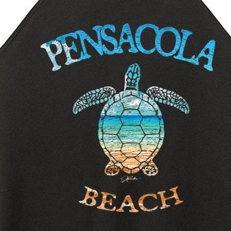 Pensacola Beach, FL, Sea Turtle Women’s Perfect Tri Rocker Tank