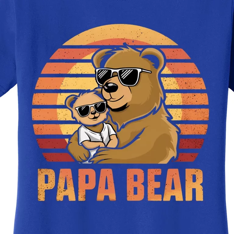 Papa Bear FatherS Day Papa Bear Matching Family Cool Gift Women's T-Shirt