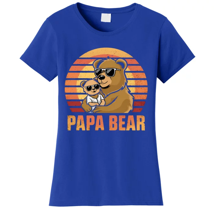 Papa Bear FatherS Day Papa Bear Matching Family Cool Gift Women's T-Shirt