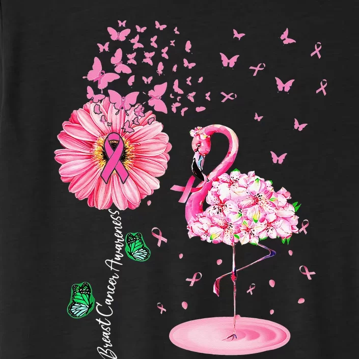 Pink Bird Flamingo Breast Cancer Awareness ChromaSoft Performance T-Shirt