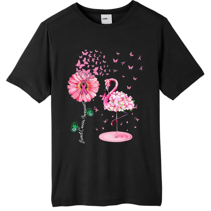 Pink Bird Flamingo Breast Cancer Awareness ChromaSoft Performance T-Shirt