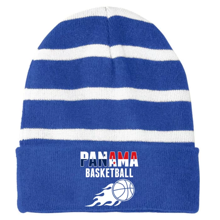 Panama Basketball Fans Jersey Gift Panaian Flag Sport Lovers Gift Striped Beanie with Solid Band