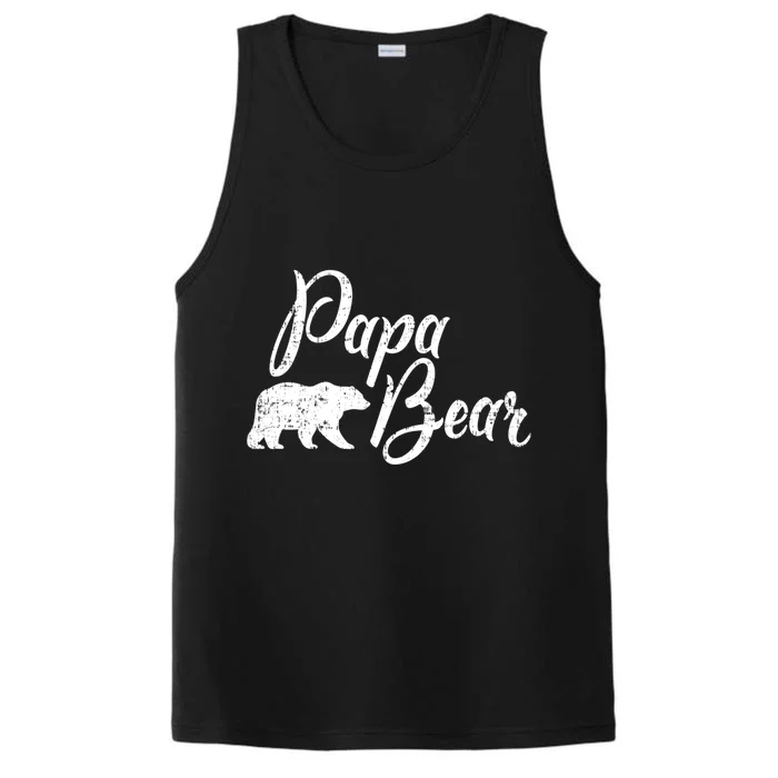 Papa Bear Fathers Day Cute Gift Performance Tank