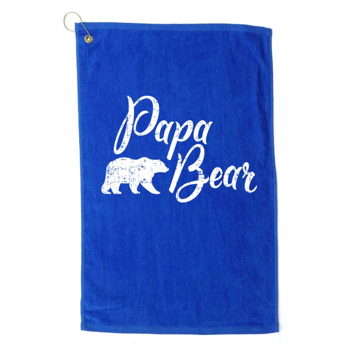 Papa Bear Fathers Day Cute Gift Platinum Collection Golf Towel