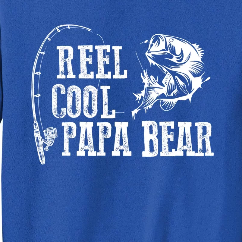 Papa Bear Fishing: Reel Cool Papa Bear Funny Gift Tall Sweatshirt