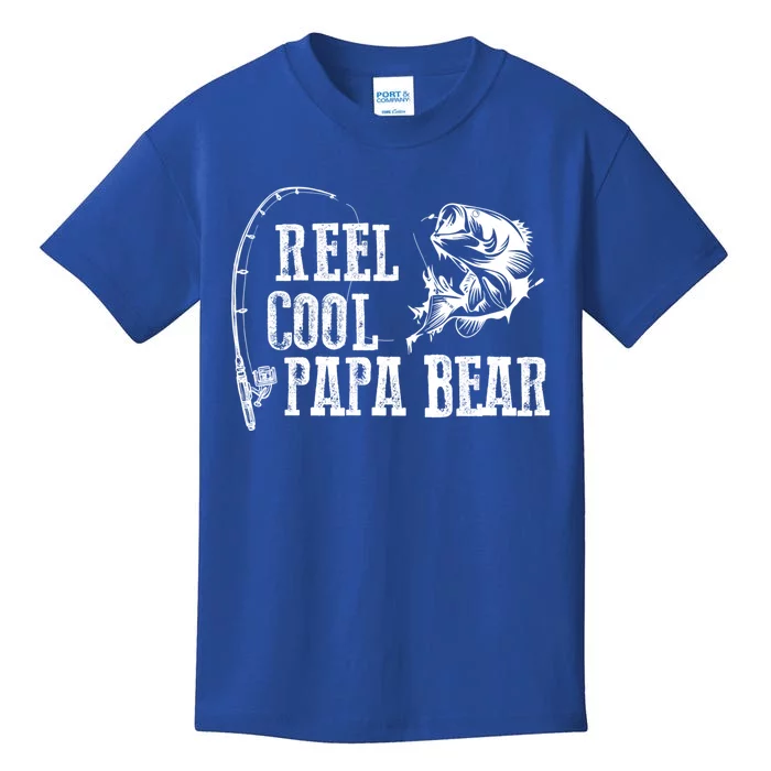 Papa Bear Fishing: Reel Cool Papa Bear Funny Gift Kids T-Shirt