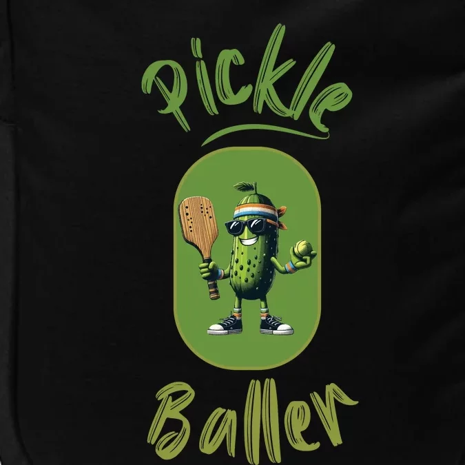 Pickle Baller Funny Pickleball Impact Tech Backpack