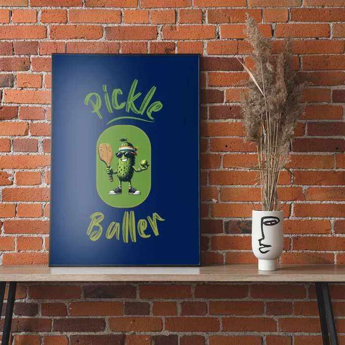 Pickle Baller Funny Pickleball Poster