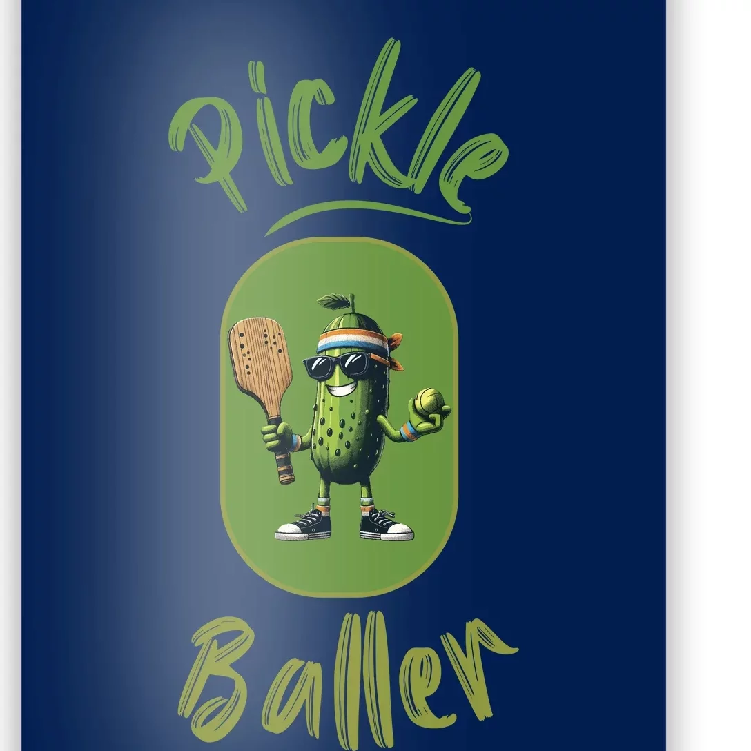 Pickle Baller Funny Pickleball Poster