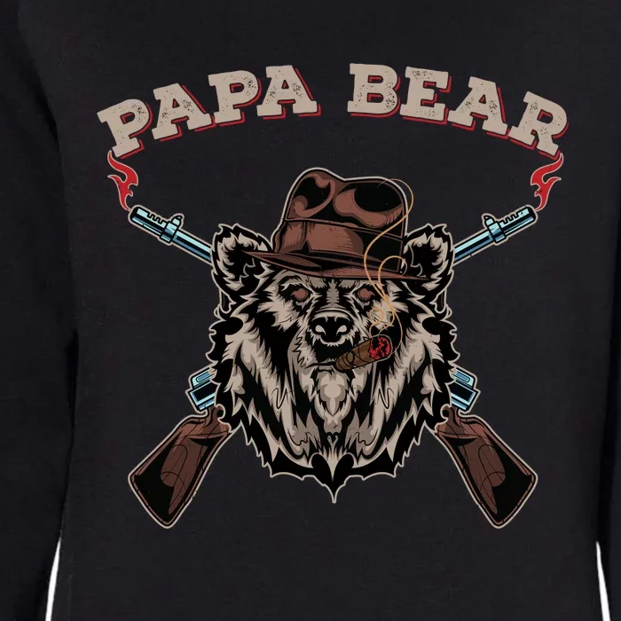 Papa Bear Funny Gift Gangster Christmas Birthday Gift Womens California Wash Sweatshirt