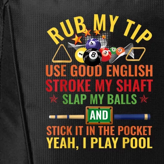 Pool Billiards Funny Billiard Player Table Sport Game Play Gift City Backpack