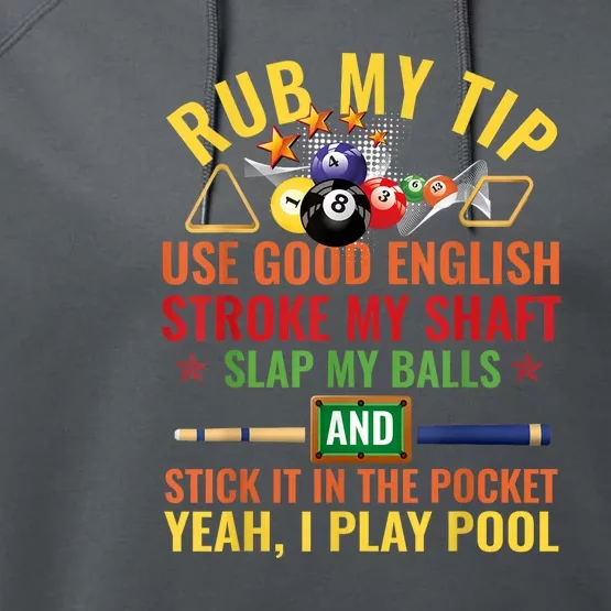 Pool Billiards Funny Billiard Player Table Sport Game Play Gift Performance Fleece Hoodie