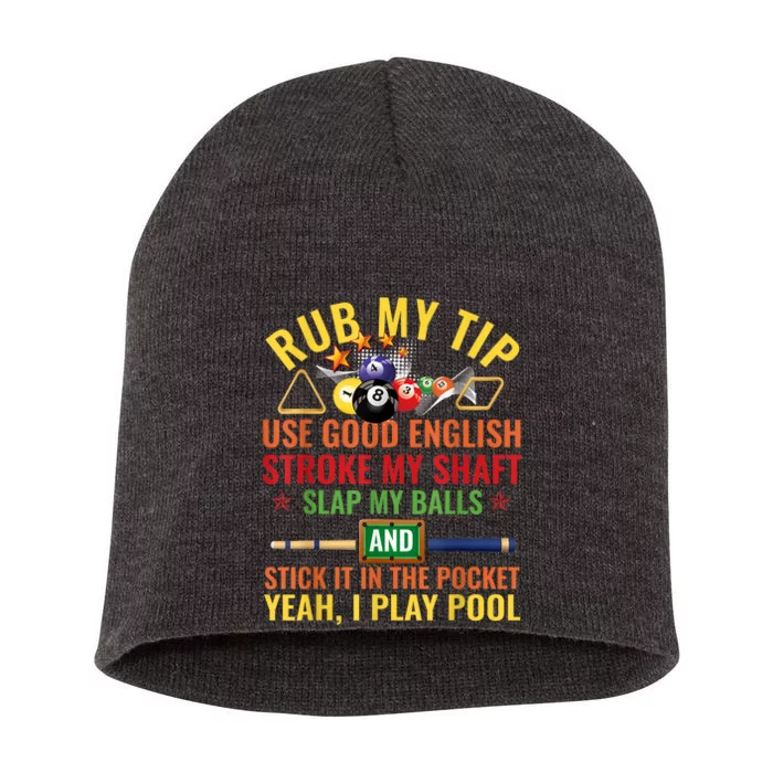 Pool Billiards Funny Billiard Player Table Sport Game Play Gift Short Acrylic Beanie