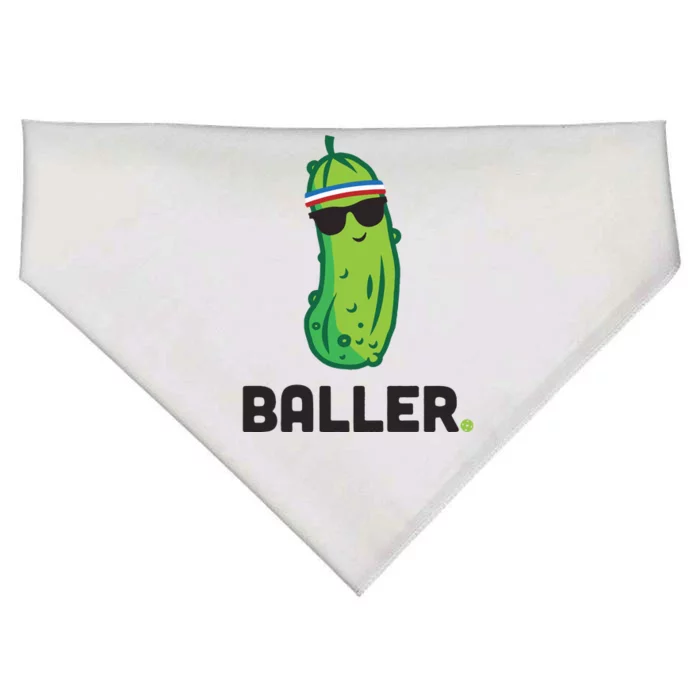 Pickle Baller Funny Pickleball USA-Made Doggie Bandana