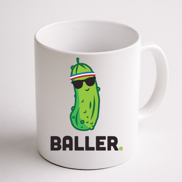 Pickle Baller Funny Pickleball Front & Back Coffee Mug