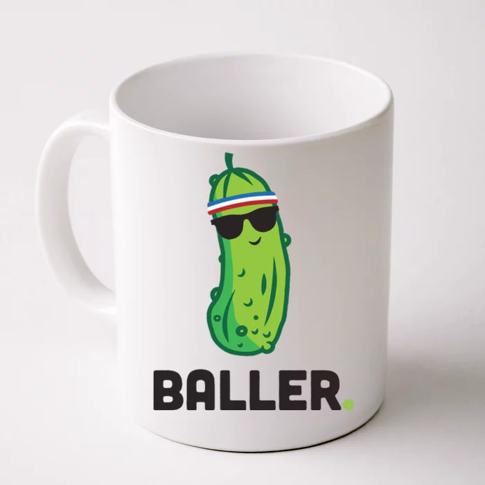 Pickle Baller Funny Pickleball Front & Back Coffee Mug