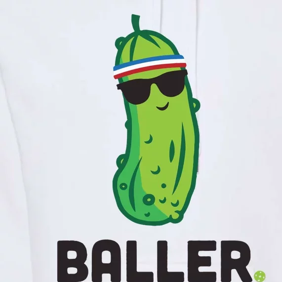 Pickle Baller Funny Pickleball Premium Hoodie