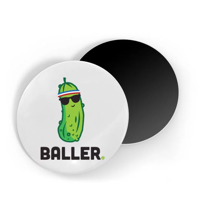 Pickle Baller Funny Pickleball Magnet