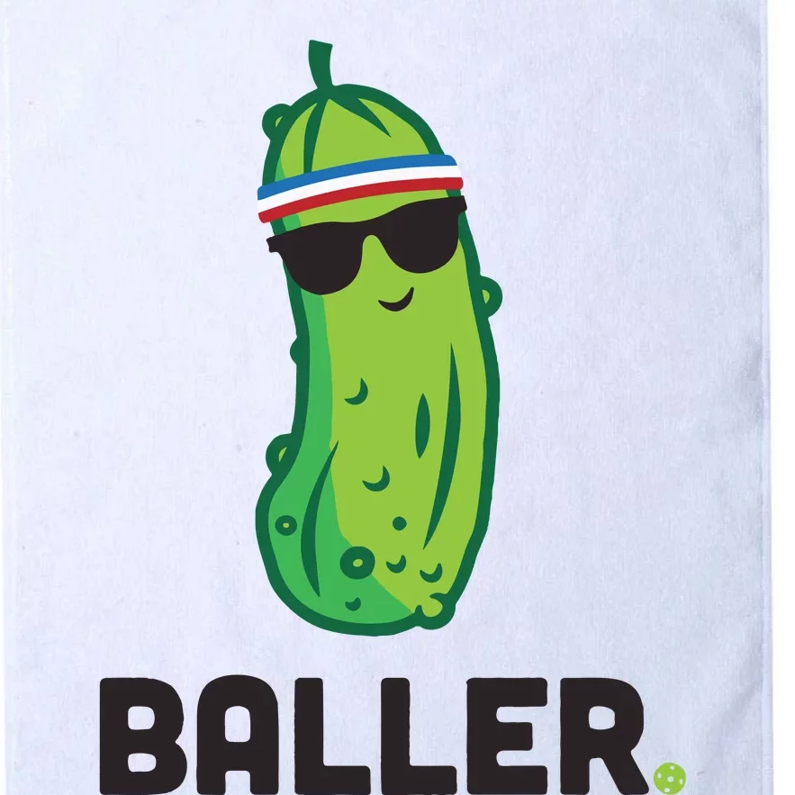 Pickle Baller Funny Pickleball Platinum Collection Golf Towel