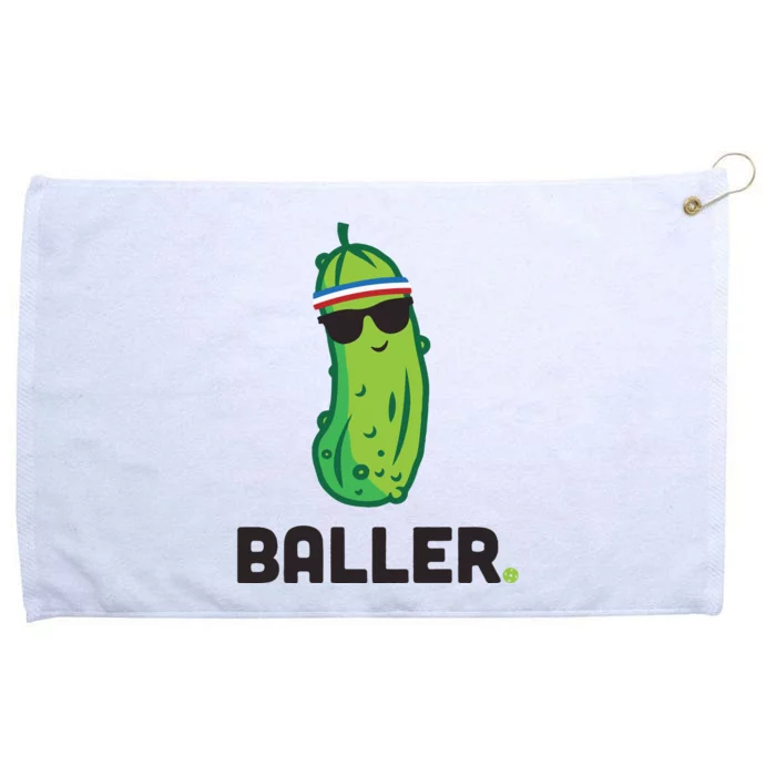 Pickle Baller Funny Pickleball Grommeted Golf Towel