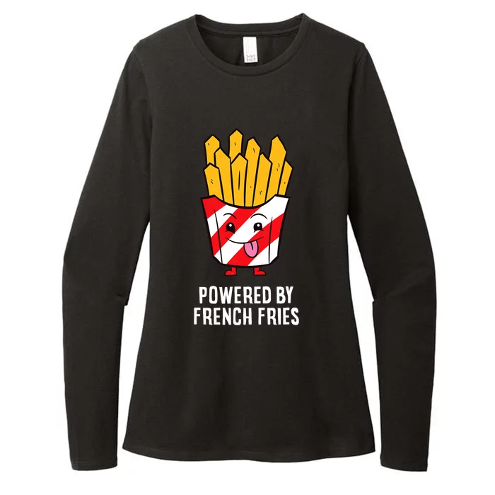 Powered By French Fries Womens CVC Long Sleeve Shirt