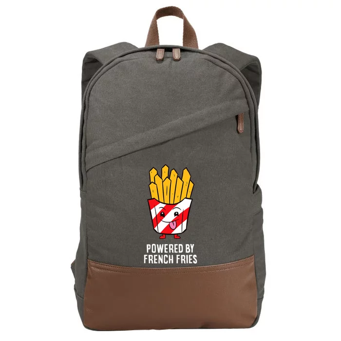 Powered By French Fries Cotton Canvas Backpack