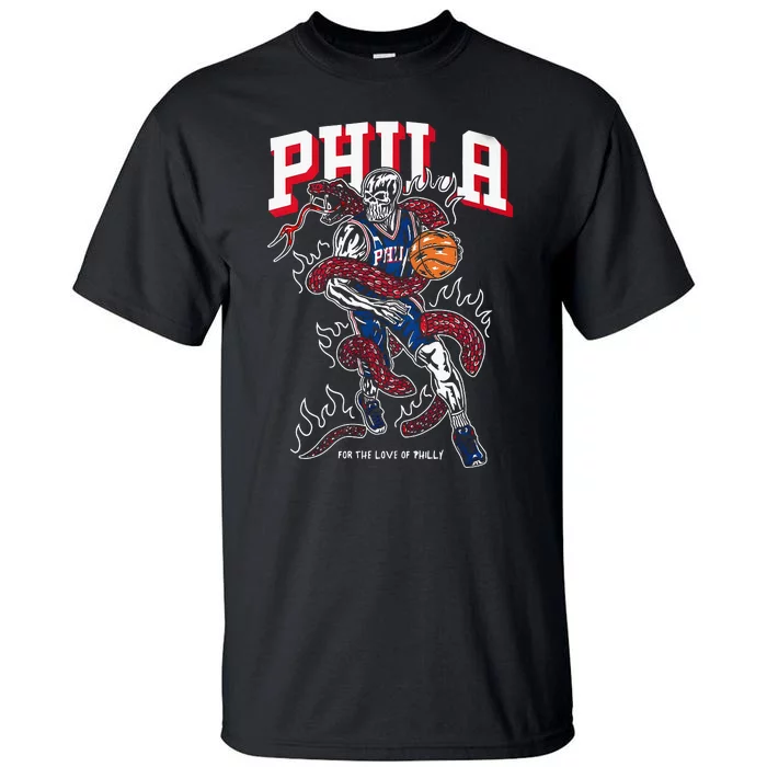 Philadelphia Basketball For The Love Of P.h.i.l.l.y Tall T-Shirt