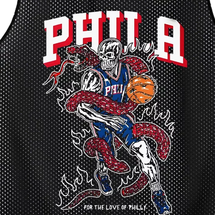 Philadelphia Basketball For The Love Of P.h.i.l.l.y Mesh Reversible Basketball Jersey Tank