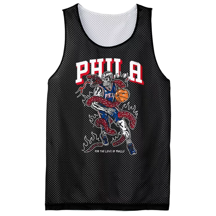 Philadelphia Basketball For The Love Of P.h.i.l.l.y Mesh Reversible Basketball Jersey Tank