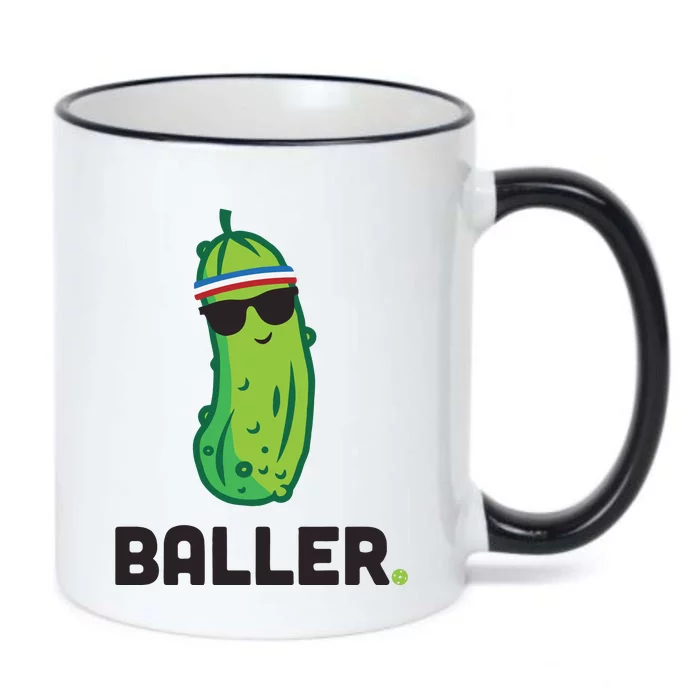 Pickle Baller Funny Pickleball Black Color Changing Mug