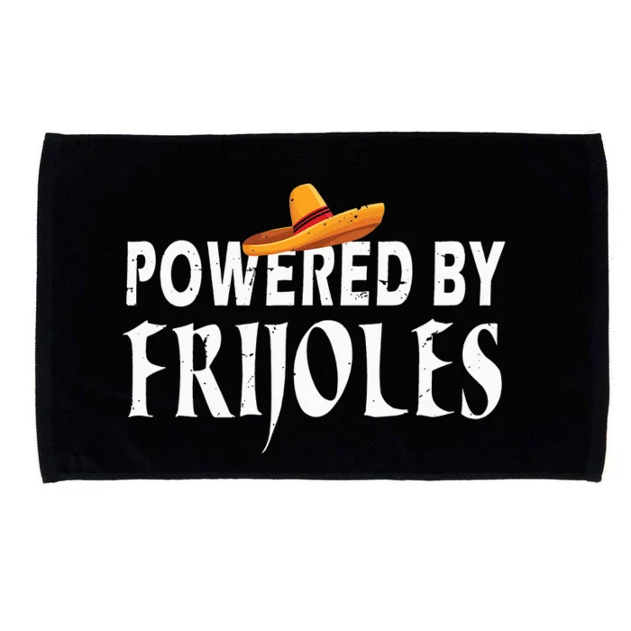 Powered By Frijoles Cinco De Mayo Mexican Kitchen Beans Food Microfiber Hand Towel