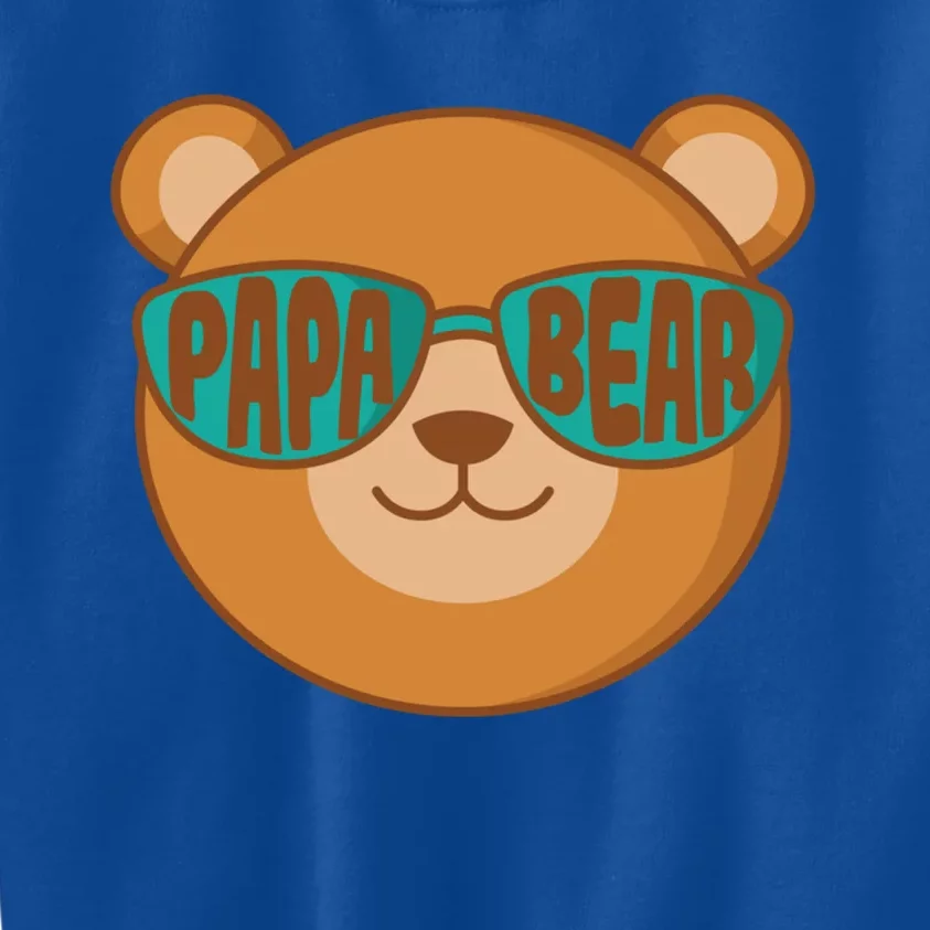 Papa Bear FatherS Day Bear With Glasses Cute Gift Kids Sweatshirt