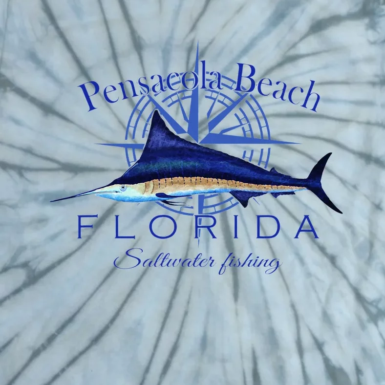 Pensacola Beach Florida Sailfish Billfish Saltwater Fishing Tie-Dye T-Shirt