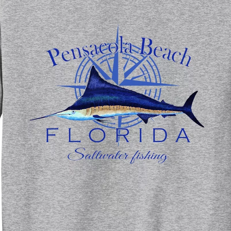 Pensacola Beach Florida Sailfish Billfish Saltwater Fishing Tall Sweatshirt