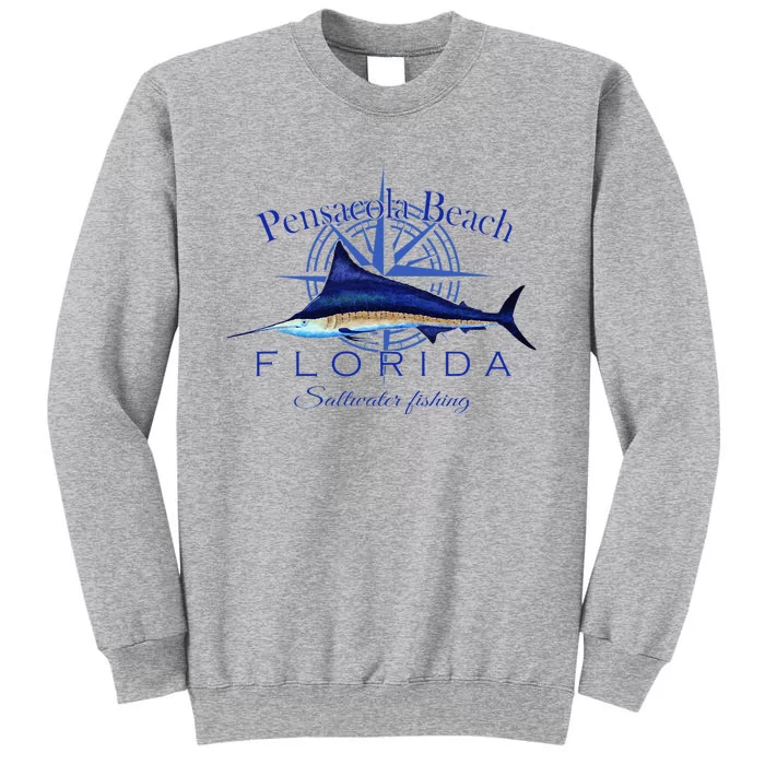 Pensacola Beach Florida Sailfish Billfish Saltwater Fishing Tall Sweatshirt