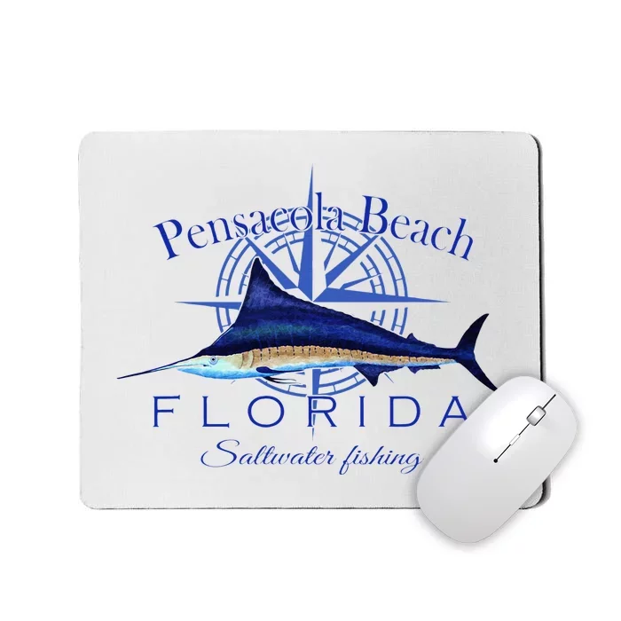 Pensacola Beach Florida Sailfish Billfish Saltwater Fishing Mousepad