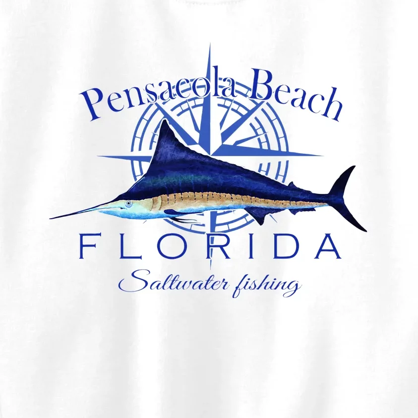 Pensacola Beach Florida Sailfish Billfish Saltwater Fishing Kids Sweatshirt