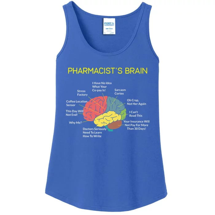 Pharmacist's Brain Funny Pharmacist Pharmacy Technician Gift Cute Gift Ladies Essential Tank