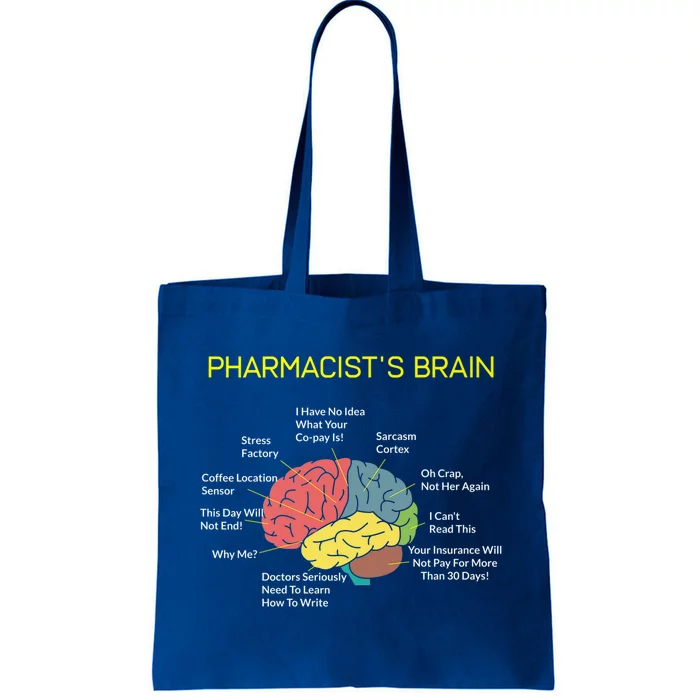 Pharmacist's Brain Funny Pharmacist Pharmacy Technician Gift Cute Gift Tote Bag