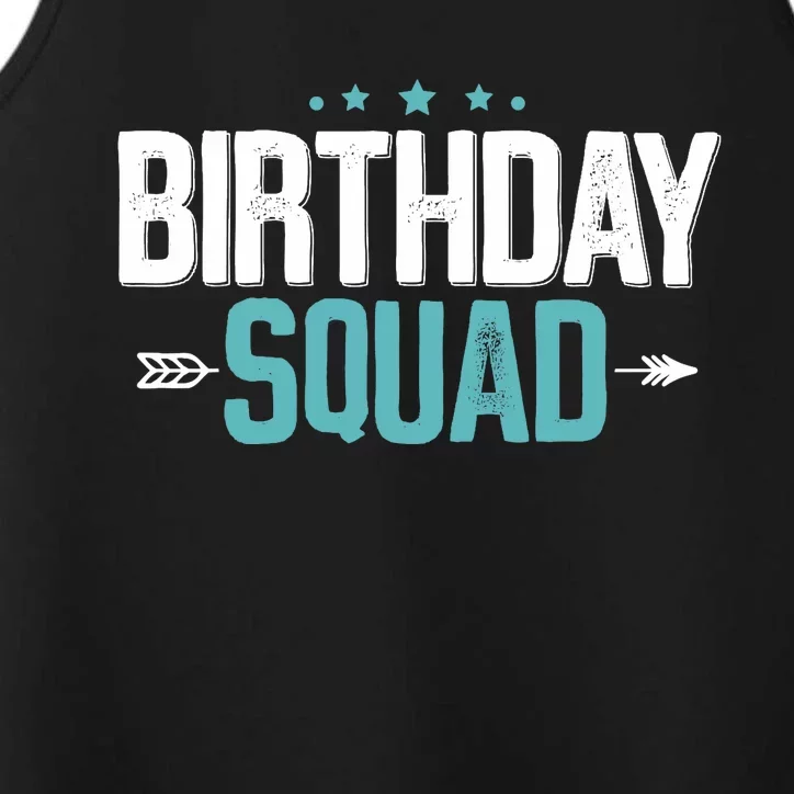 Party Birthday for Boy Birthday Squad Performance Tank