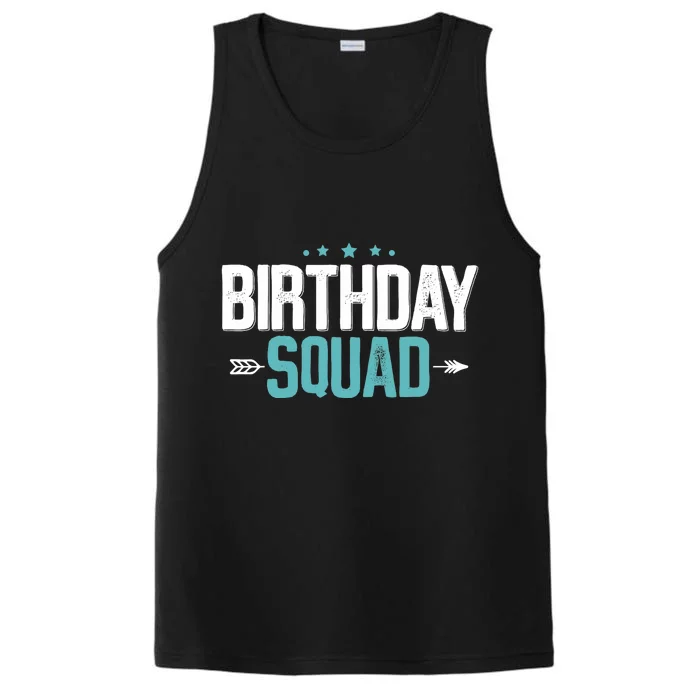 Party Birthday for Boy Birthday Squad Performance Tank