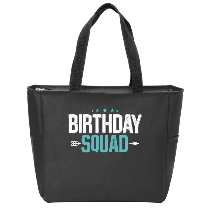 Party Birthday for Boy Birthday Squad Zip Tote Bag