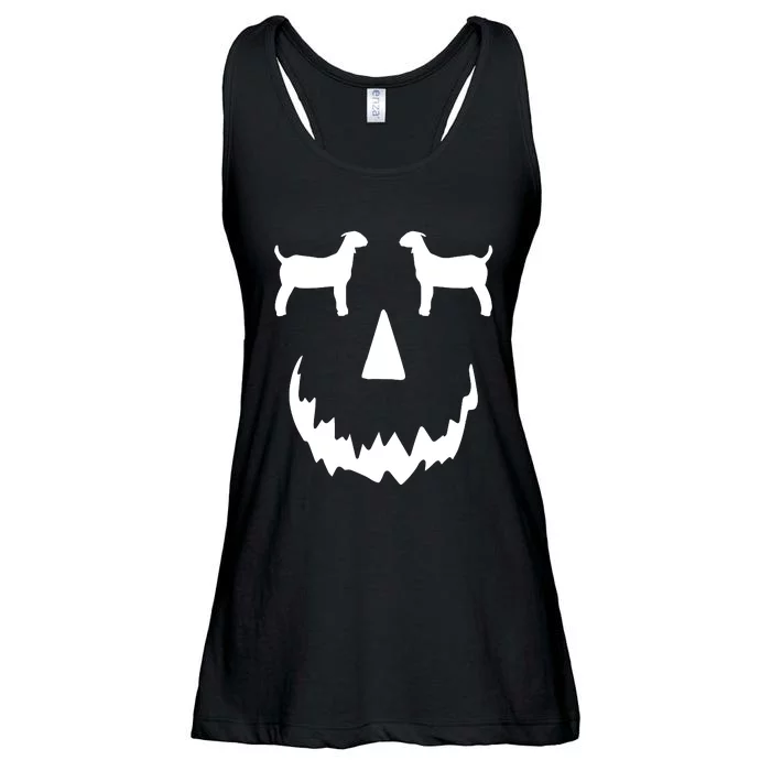 Pumpkin Boer Goat Show Halloween Ladies Essential Flowy Tank