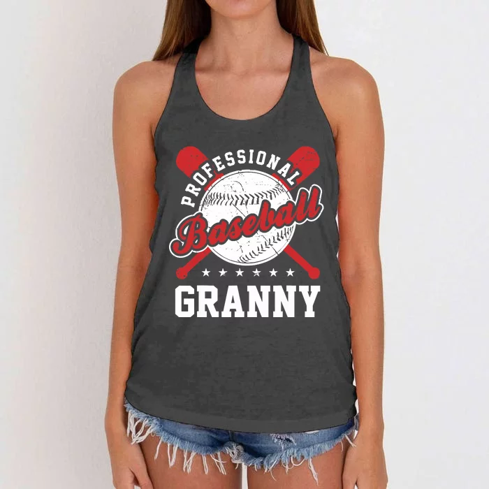 Professional Baseball Granny Team Sport Women's Knotted Racerback Tank