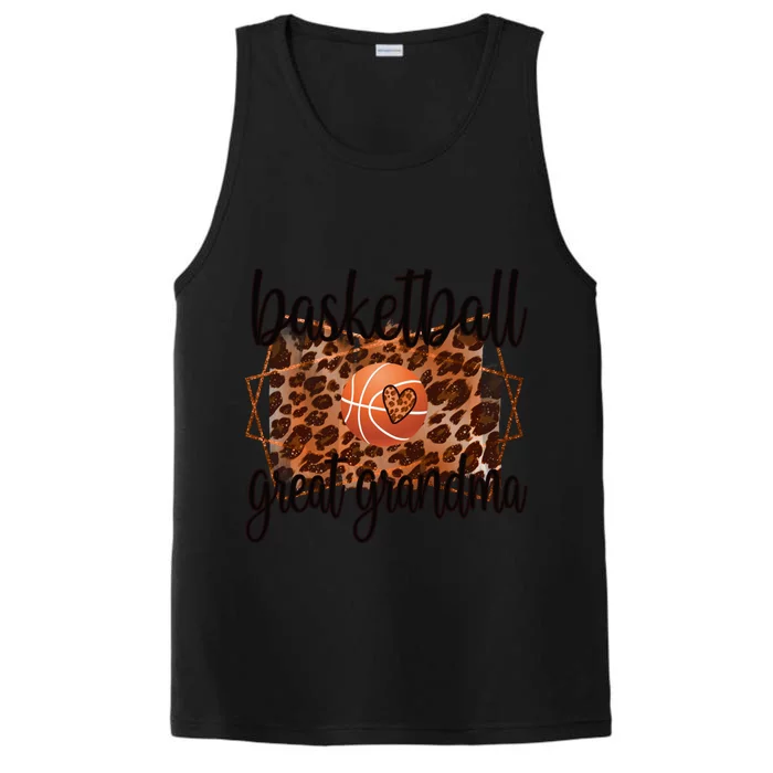 Proud Basketball Great Grandma Of A Basketball Player Gift Performance Tank